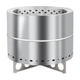 thumbnail image 2 of Tcbosik 16.7"H Smokeless Fire Pit with Removable Ash Pan - Portable Fire Pit - Stainless Steel Wood Burning Fireplace - Silver, 2 of 10