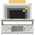 thumbnail image 3 of DWVO Farmhouse TV Stand for 65 inch with Power Outlet, Wood TV Table Media Console with Storage, 3 of 7