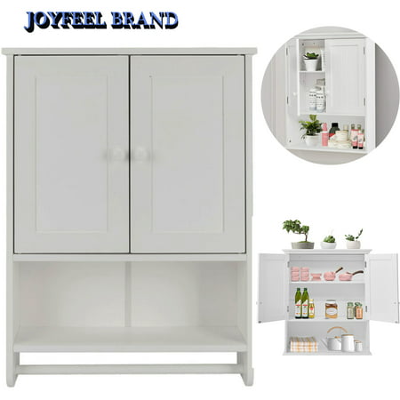 JOYFEEL Wall Cabinets and Shelves ZT047 White Bathroom Wall Cabinet Storage for Laundry Room (