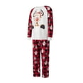 thumbnail image 3 of Christmas Pajamas for Family, Long Sleeve Reindeer Print Tops + Plaid Pants Set Sleepwear, 3 of 10