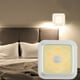 thumbnail image 2 of Luz nocturna Sensor de movimiento Luz LED Lámpara de noche de inducción humana para hotel en casa, carcasa blanca redonda Luz blanca Iluminación y accesorios Luz cálida de concha blanca cuadrada Wosthever HA003254-04, 2 of 6