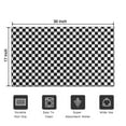 thumbnail image 5 of Black and White Checkered Pattern Door Rugs,Washable Non Slip Door Mats Indoor,Decorative Door Mats,Entry Mat Indoor for Entrance,Bedroom,Kitchen,Bathroom,17"x30", 5 of 6