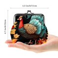 thumbnail image 2 of Turkey Stylish Coin Purse Made of 0.7 Microfiber with Zinc Alloy Clasp, 4.3x4.7 in - for Any Occasion or Gift Idea, 2 of 7