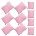 thumbnail image 4 of BRIGHTFUFU 10 Uds. De almohadas para reloj de PU rosa, cojín cuadrado relleno pequeño, almohada para exhibición de joyería, pulsera, brazalete, organizador para caja de joyería, 4 of 7