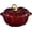 Red, variant on Flavehc Pumpkin Dutch Oven Pot with Lid 3.8 qt Pumpkin Cast Iron Dutch Oven for Bread Baking Orange Enameled Cast Iron Dutch Oven with Handels