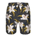 thumbnail image 3 of Goofa Lilies Flowers Printed Mens Swim Trunks Summer Quick Dry Short Beach Swimwear Bathing Suits-X-Large, 3 of 9