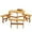 Natural, variant on 6-Person Outdoor Circular Wooden Picnic Table with 3 Built-in Benches Camping Dining Table for Garden Patio Backyard,Natural Color