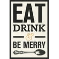 thumbnail image 2 of SD Graphics Studio 23x32 White Modern Wood Framed Museum Art Print Titled - Eat Drink, 2 of 4