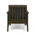 thumbnail image 6 of GDF Studio Capri Outdoor Acacia Wood Club Chairs with Cushions, Gray, 6 of 8
