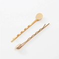 thumbnail image 4 of 10 Pcs Épingle à Cheveux en Métal pour Femmes, Forme de Vagues Portable, Décoration de Cheveux DIY avec Base Ronde, 4 of 6