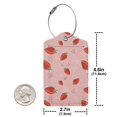 thumbnail image 2 of Rocae Strawberry for Leather Luggage Baggage Tags ID Label Privacy Cover ID Label with Stainless Steel Loop and Address Card, 2 of 5