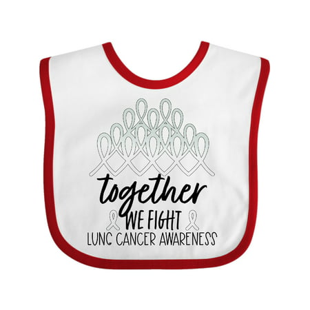 

Inktastic Together We Fight Lung Cancer Awareness Gift Baby Boy or Baby Girl Bib