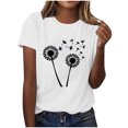 thumbnail image 1 of Kaemgyyd T-Shirt Grande Taille pour Femmes, Mignon, à Imprimé Graphique, Col Rond, Doux, Léger, Manches Courtes, 1 of 4