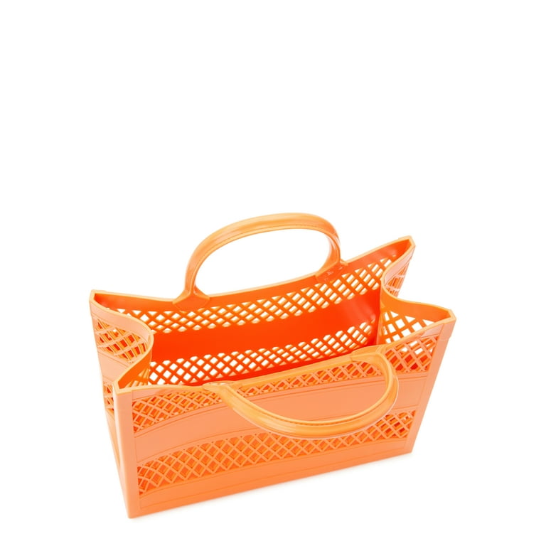 Khaki Transparent Jelly Bag, Large Capacity Handbag