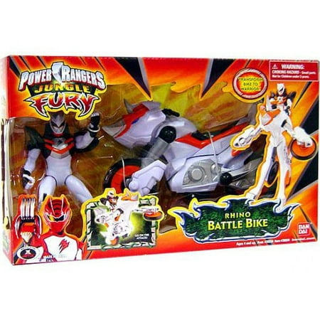 Bandai Power Rangers Jungle Fury Rhino Battle Bike Action Figures