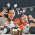 thumbnail image 5 of 3set Halloween Bat Cupcake Toppers Black Glitter Bat Halloween Cupcake Picks Cake Decorations Supplies, 5 of 5