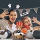thumbnail image 1 of 3 juegos de adornos para tarta de feliz cumpleaños, decoraciones de Halloween, casa fantasma con purpurina negra, calabaza, gato, murciélago fantasma, temática de Halloween, 1 of 5