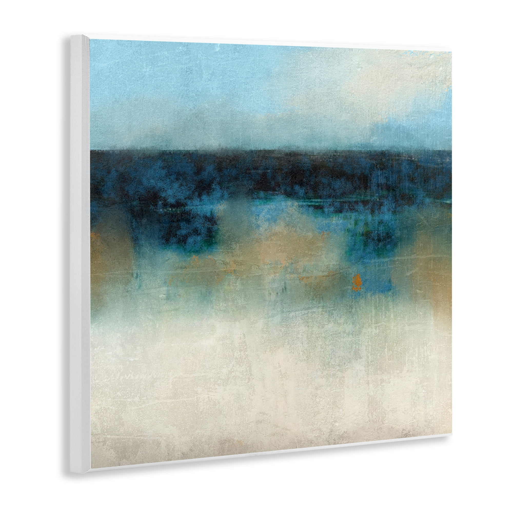 Stupell Industries Foggy Ocean Beach Scene Coastal Painting Unframed Art Print Wall Art, 12 x 12