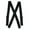 Black, variant on CTM  Elastic Ergonomic Support Suspenders with Hook & Loop Ends (Men Big & Tall)