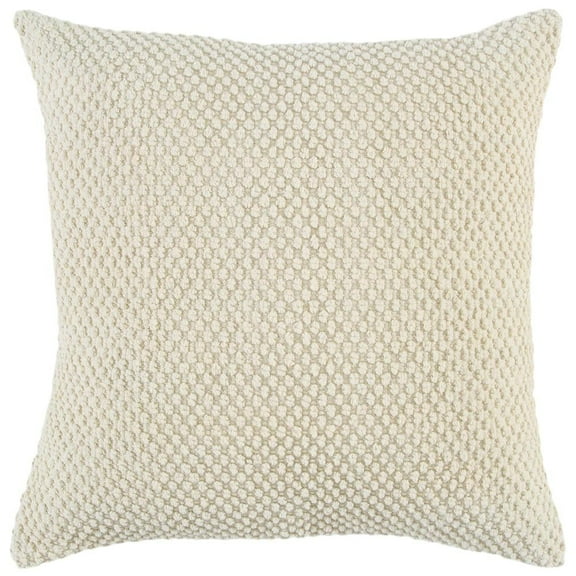 Rizzy Home Cotton Nubby Solid Natural 20"X20" Pillow Cover 2 Pack