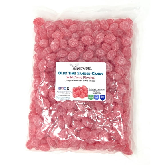YANKEETRADERS Wild Cherry Sanded Candy Drops Gluten-Free Fat-Free 4 lbs
