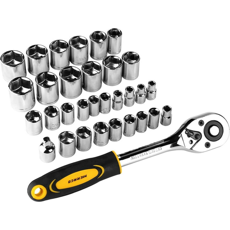 DEKO 198 Piece Home Repair Tool Kit, Wrench Plastic Toolbox with