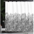 thumbnail image 3 of Ambesonne Geometric Shower Curtain, Lines Squares Bricks Art, 69"Wx70"L, Charcoal Grey White, 3 of 4