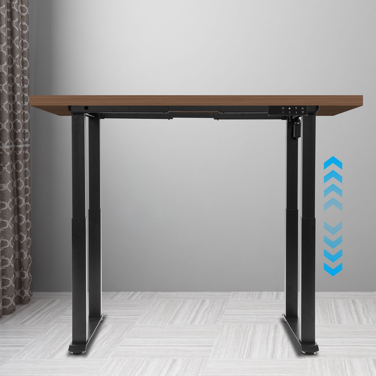 Modern Excellent Performance Free Standing Black Dual Motor Adjustable Desk Rack Frame for Offices, Homes