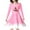 F128-Pink, variant on Toddler Fall Dress for Girls Kids Toddler Girls Christmas Trees Deer Print Christmas Long Sleeve Party Dress 8-9 Years