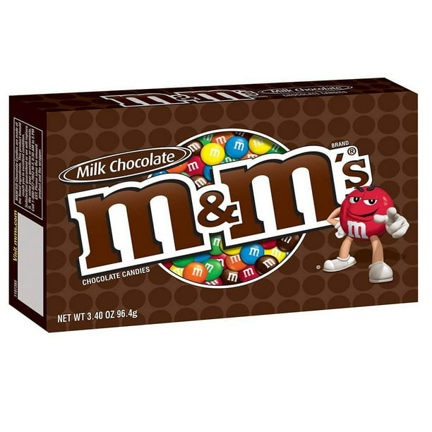 M&M's Milk Chocolate Candies, Theater Box (3.4 oz. box, 12 ct ...