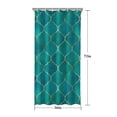 thumbnail image 5 of Teal and Gold Geometric Lattice Pattern Shower Curtain 36"x72" ,Bathroom Decorative Shower Curtains Set with 12 Hooks,Modern Waterproof Washable Shower Curtain, 5 of 6