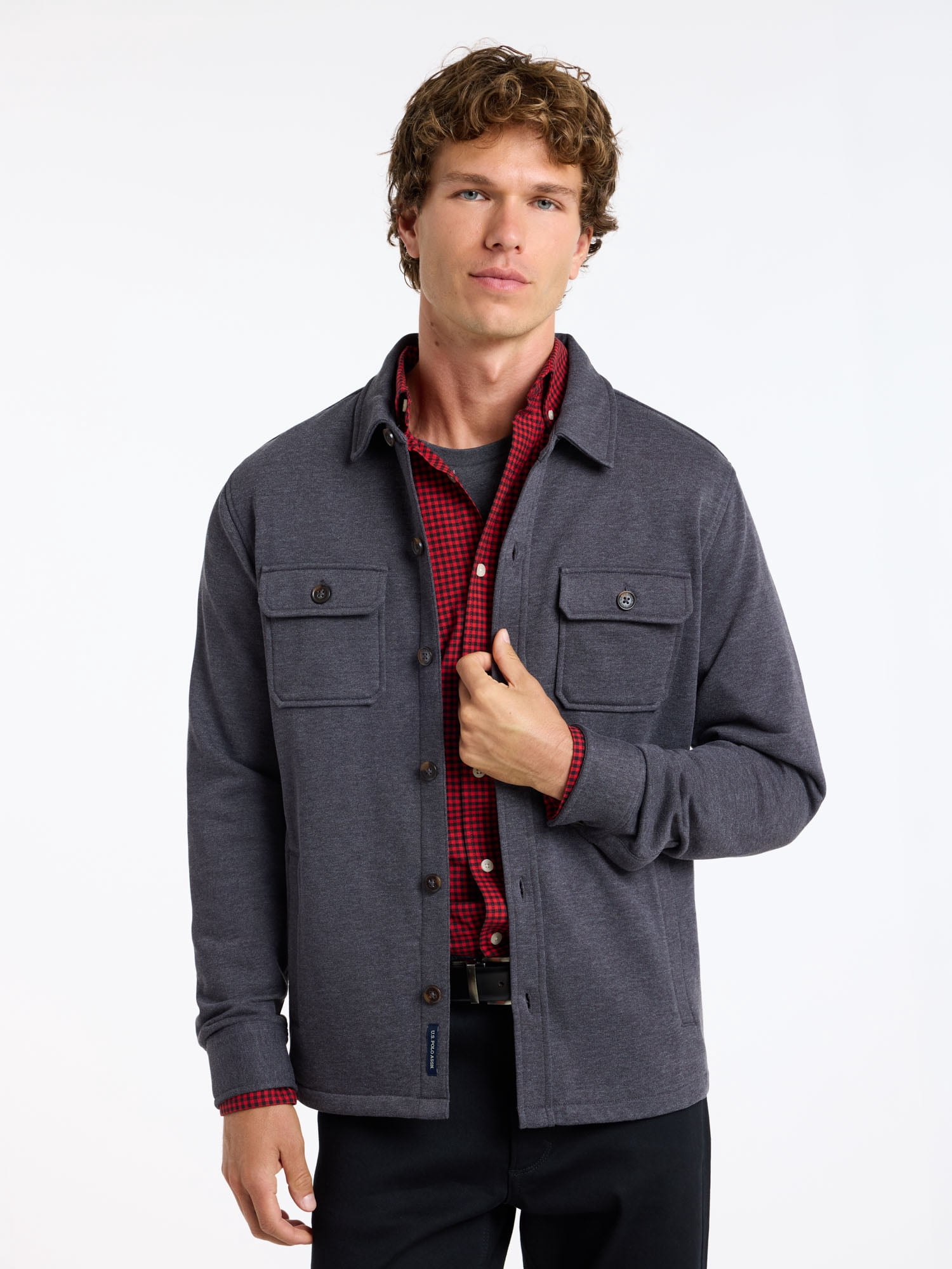 U.S. Polo Assn. Men's Warm Utility Shirt Jacket for Everyday Wear