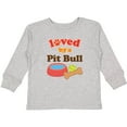 thumbnail image 3 of Inktastic Pit Bull Loved by a (Dog Breed) Boys or Girls Long Sleeve Toddler T-Shirt, 3 of 5