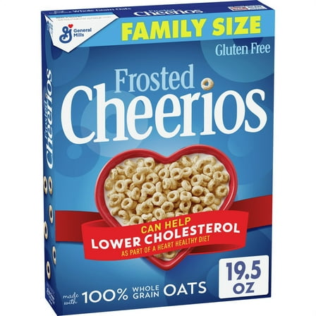 Frosted Cheerios Breakfast Cereal with Oats, Gluten Free, 19.5 oz