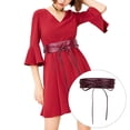 thumbnail image 2 of facefd Ceinture Flexible Large en Cuir PU Mode Durable pour Pull, 2 of 9