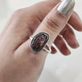 thumbnail image 3 of Natural Garnet Ring, Rough Garnet Gemstone Ring, January Birthstone, Bohemian Ring, 925 Sterling Silver, Womens Ring, Christmas, Thanksgiving, Handmade, Statement Jewelry, Rough Gemstone Jewelry, 3 of 5