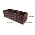 thumbnail image 2 of COMPUKAS 1Set Woven Storage Basket for Kitchen Storage Organization Classification 35.5X15X10CM Coffee Braided Design, 2 of 6