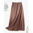thumbnail image 5 of ZANZEA Fashion Satin Silk Skirts Women Summer Long High Waist Skirt Casual Solid Party Faldas Saia Female Vintage Work OL Jupe, 5 of 9