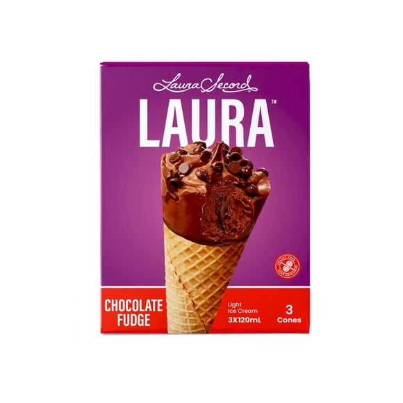 Laura Secord cone Chocolate, Fudge, 3x120ml Laura Secord cone chocolate fudge