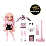 Rainbow High Rainbow Vision Royal Three K-pop – Minnie Choi (Pink Lavender) Fashion Doll. 2 Designer Outfits to Mix & Match w/ Microphone Headset & Band Merch Playset, Gift for Kids 6-12