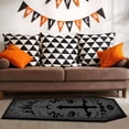 thumbnail image 4 of Halloween Coffin Shaped Bath Rug - Gothic Style Non- Floor Mat for Bathroom, Bedroom or Living Room, Soft Plush 51x23.62 Inch Dark Decor Carpet for Spooky Home Party Decorations, 4 of 6