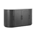 thumbnail image 3 of Christopher Knight Home 57" Modern Sideboard Storage Cabinet with 4-Door, Curved Design, Black, 3 of 10