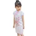 thumbnail image 2 of Skymirror Toddler Girls Plum Blossom Embroidery Qipao Chinese New Year Dress Chinese Traditional Clothes for Kids Toddler, 2 of 2