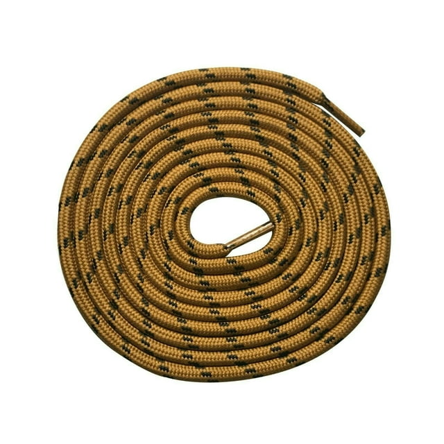 2 Paires Lacets Ronds à Pois Noirs Sable Robustes de 5 mm d'Épaisseur Cordons pour Bottes de Randonnée et de Travail 38 40 44 45 46 48 50 52 54 60 63 72 Pouces