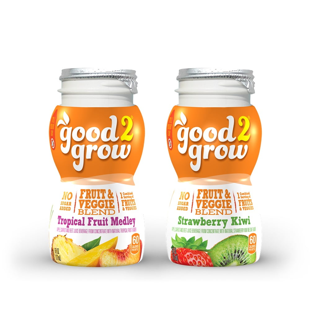 good2grow Fruit Blend Juice Bottles, 6Ounce Good2grow Refills, 24 Pack