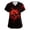 Black, variant on Halloween Costume Scrubs for Women - V-Neck Print, Pockets, Short Sleeve Nurse Tunic, Lightweight Uniform,Saffron S