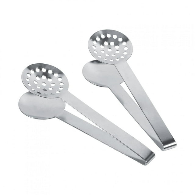 Tea Bag Tongs - 2pcs Kitchen Craft Tool Stainless Steel Round Tea Bag Tongs Squeezer Holder Grip