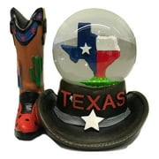 Texas Boot and Cowboy Hat Snow Globe