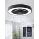 thumbnail image 1 of Ventilador de techo LEDIARY de 20 pulgadas, sin aspas, negro, control remoto de 57 W, 1 of 7