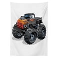 thumbnail image 3 of Ambesonne Monster Truck Tablecloth Rectangular Table Cover, Cartoon Truck, 60"x84", Charcoal Grey Vermilion, 3 of 4